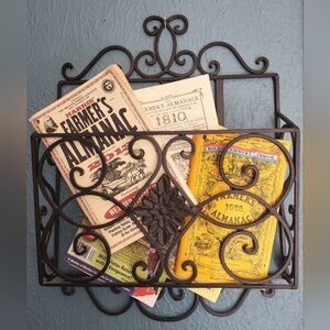 Decorative Black Metal Wall Rack